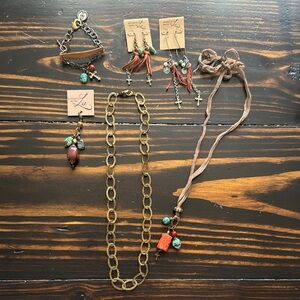 Elegant Artistic Works by Lu Necklace Set with Unique Beads